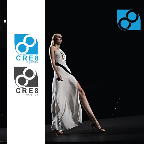 CRE8 a polished logo that would look great in black and white as well!