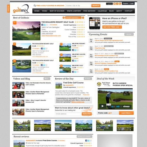 website design for golfmix