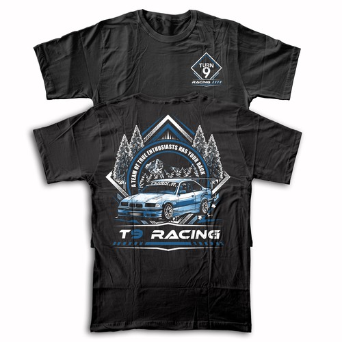 Modern Racing Team T-Shirt Design