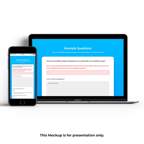 Survey Form Revamp for Comevo INC.