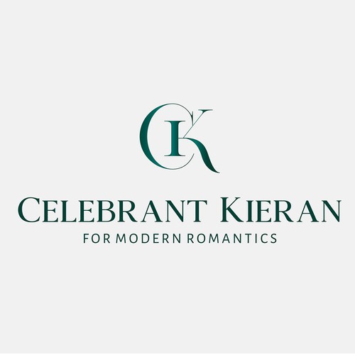 Wedding celebrant logo for celebrant and modern romantics