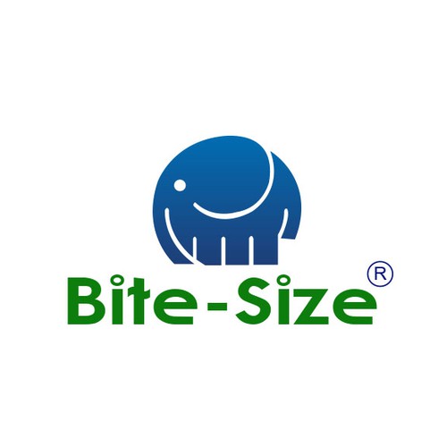 Create a cool elephant head logo for "Bite-size" training 