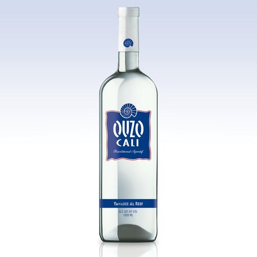 Label design for Ouzo Cali