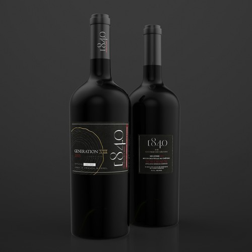 Label design for the Bordeaux wines