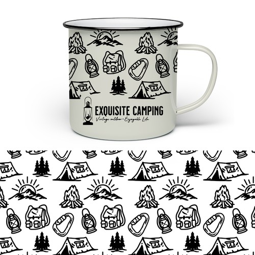 Enamel mug Pattern design outdoor