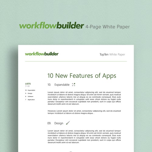 Workflow Builder - 4- Page Design Template