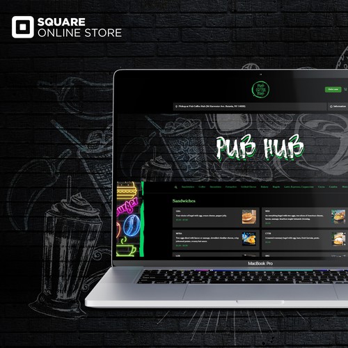 Graffiti coffee for Square online site