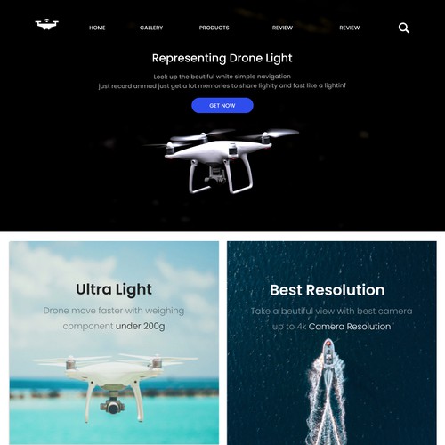 Drone product website
