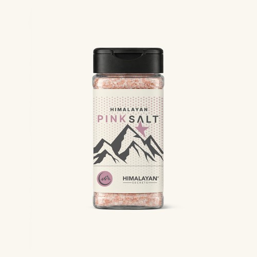 Premium packaging design for Himalayan pink salt