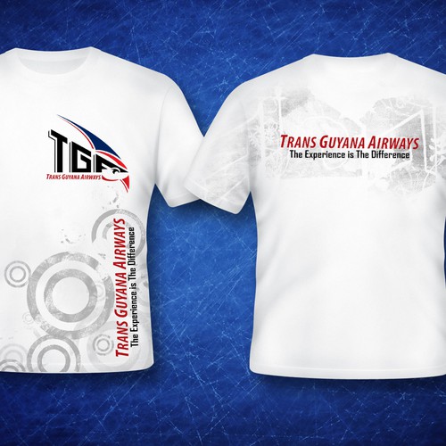 Create the next t-shirt design for Trans Guyana Airways