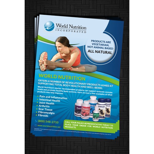 Magazine advertisement for World Nutrition Inc.