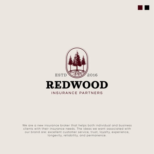 Logo design entry for RedWood Insurance Partners