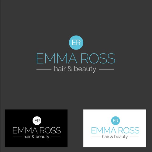 Elegant typographic logo for Emma Ross Hair & Beauty