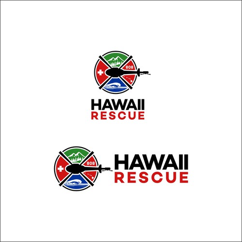 modern bold logo for Hawaii Rescue