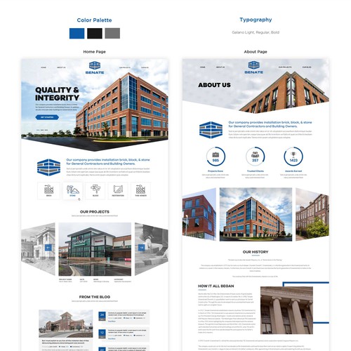 Web design for construction company