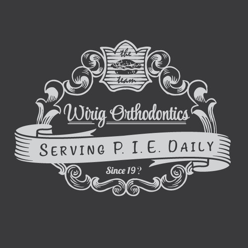 Vintage Pie logo for bold orthodontic office