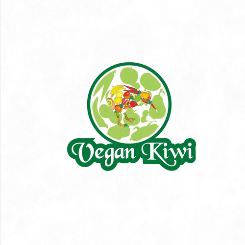 Bold logo concept for vegan kiwi