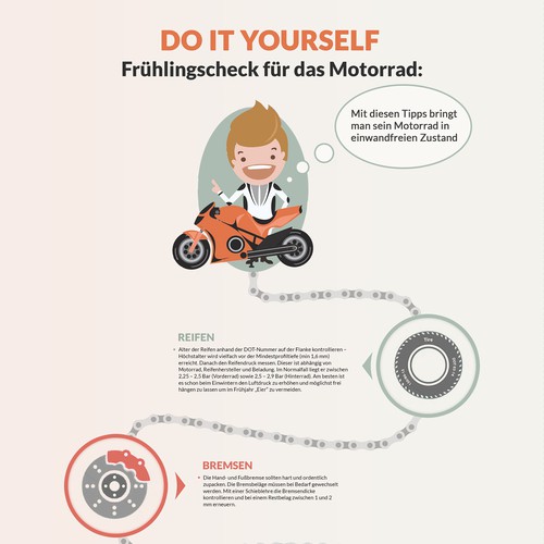 Infographic for preparing your motorbike for the ride season