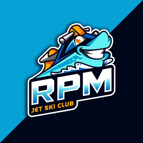 Playful Jet Ski Mascot logo