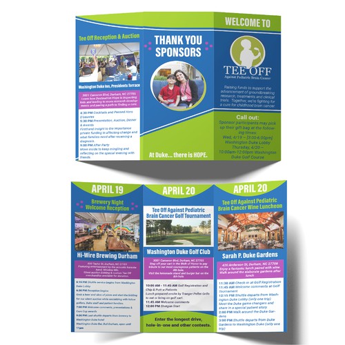 Fund raising trifold pamphlet