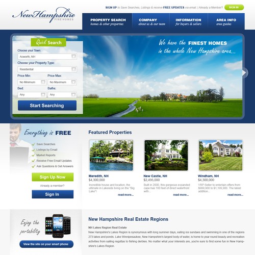 New Hampshire Fine Homes needs a new website design