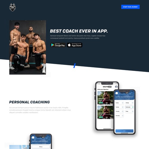 Fitness App Landing page