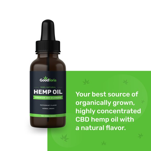 Clean and minimalist label for CBD oil