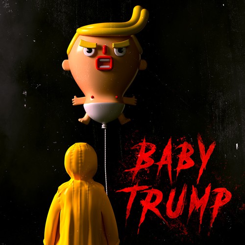 Halloween IT inspired Baby Trump Poster