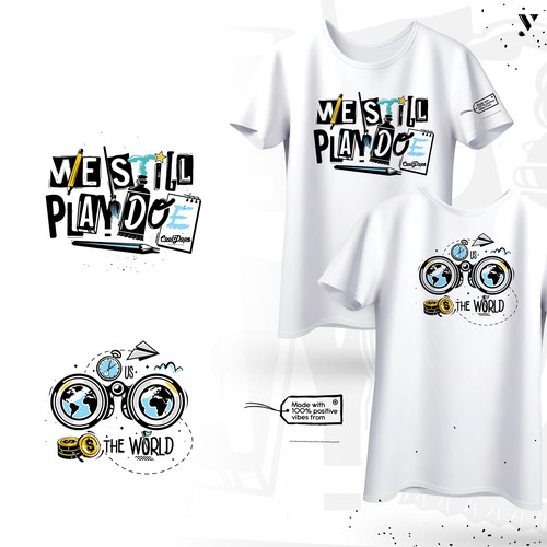 Line of illustrated t-shirts for children with positive messages.