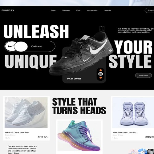 FOOTFLEX Webpage design