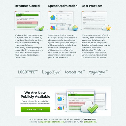 IT Service Homepage Concept