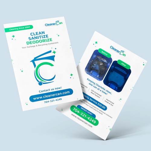 Clean and clear design for Cleaning company
