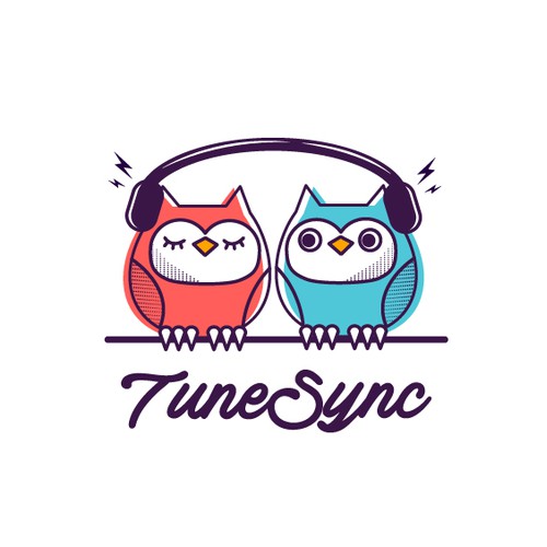 Cute logo design for a music sharing app