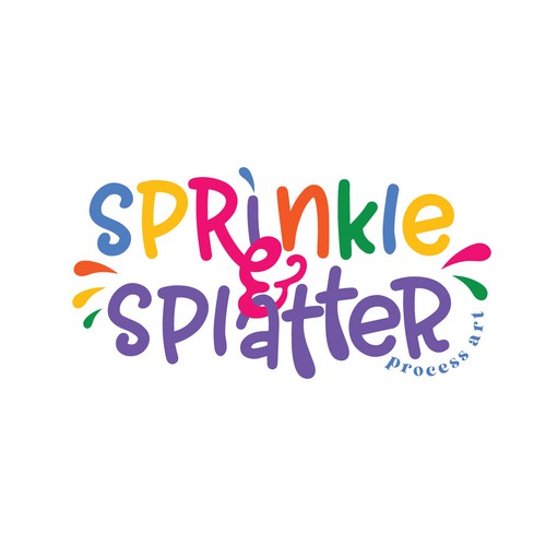 Playful logo concept for sprinkle & splatter 