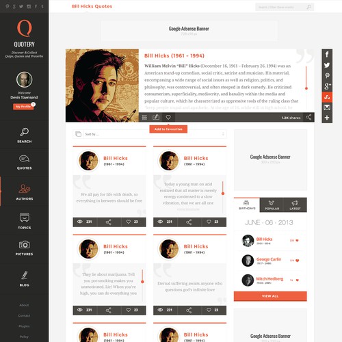 Quotery.com | Website Design