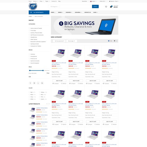 E-commerce theme - Category (grid)