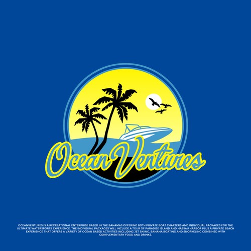 Design an exciting logo for this Island Paradise Boat Charter and Tour Package Company