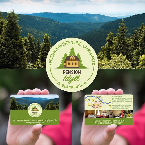 Logodesign & Business Card for "Pension Idyll" in Germany