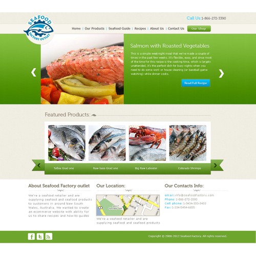 Seafood Factory Outlet Website Design (Guaranteed Prize, NO CODING)