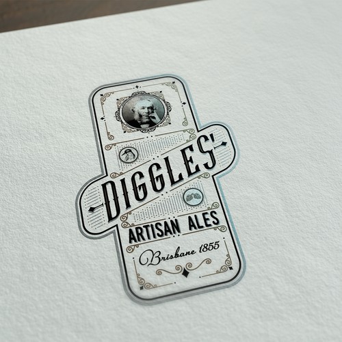 Nostalgic logo for small family brewery