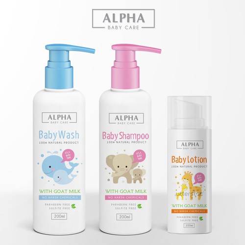 ALPHA-baby care label desings
