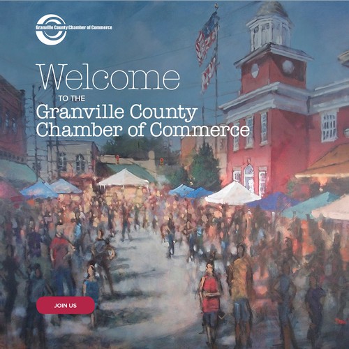 Home page redesign for Granville Chamber of Commerce