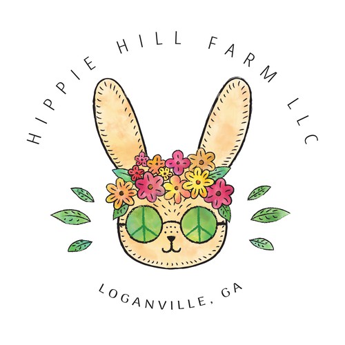  A Funky and Fun Logo for Hippie Hill Farm
