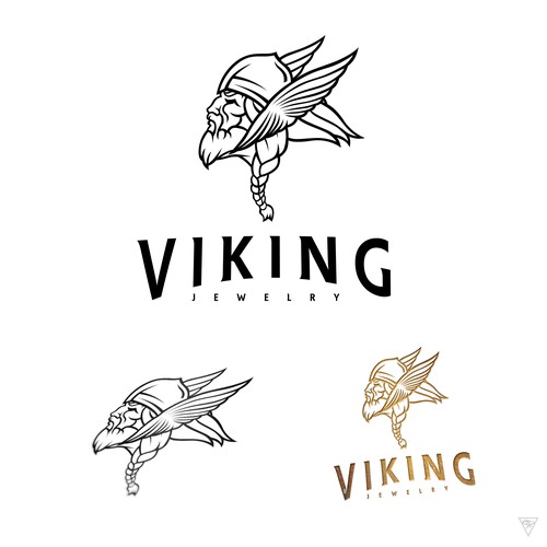 Create a logo for a high quality manly  viking jewelry company.
