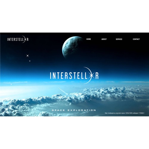 Create a cutting edge technology logo for Interstellar