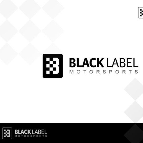 Create a distinctive, luxury brand for an automotive race car fabrication company Black Label IND