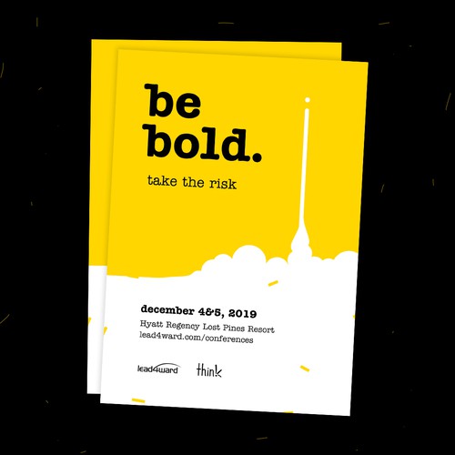 be bold. postcard