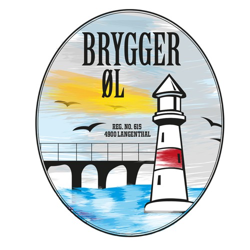 Craft Beer Label for the nano brewery Brygger Øl