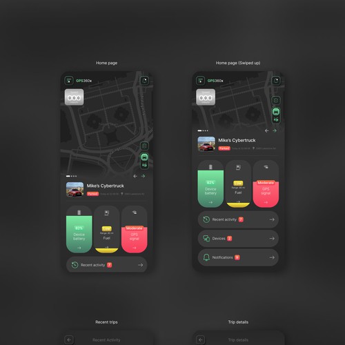 Mobile app UI