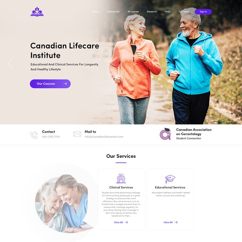 Healthcare & Education Website Design – Canadian Lifecare Institute